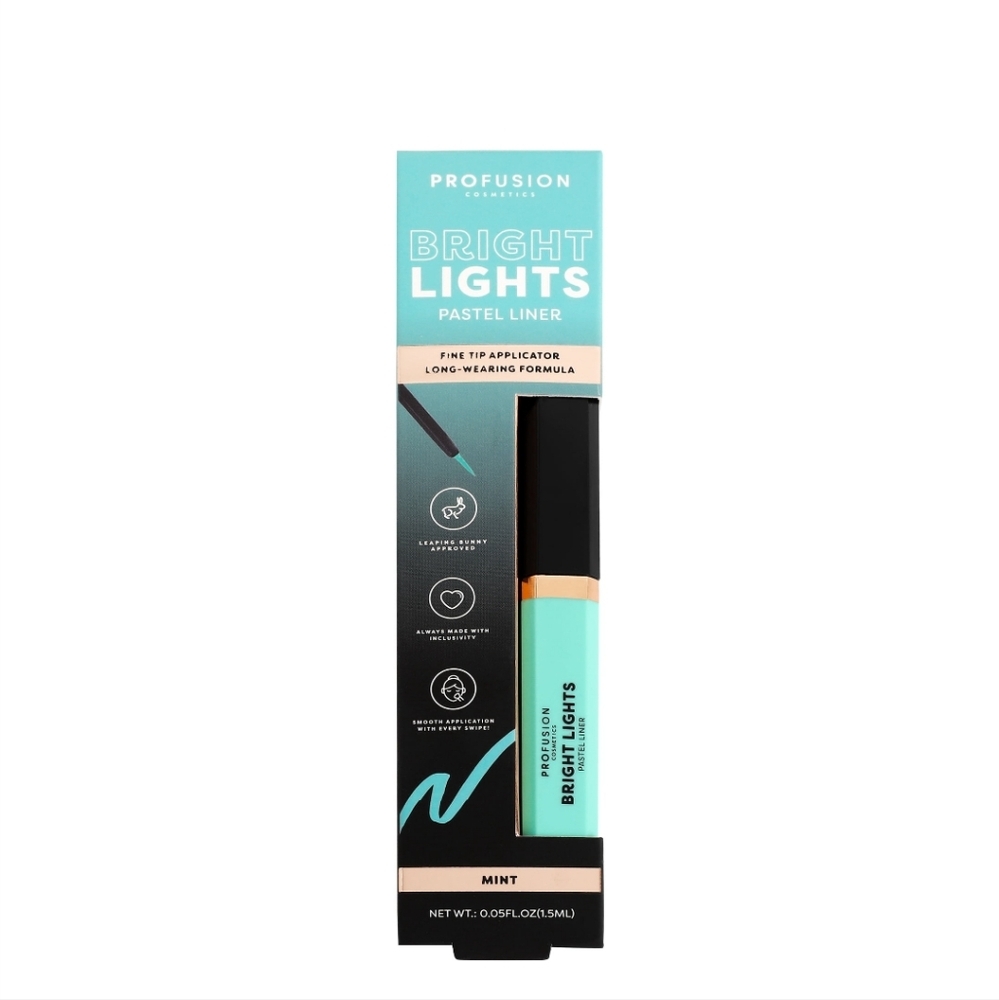 4 x Profusion Cosmetics Bright Lights Liquid Pastel Eyeliner Mint
